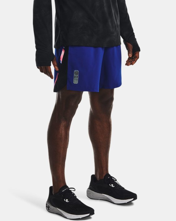 Men's UA Launch SW 7'' Run Anywhere Shorts in Blue image number 0